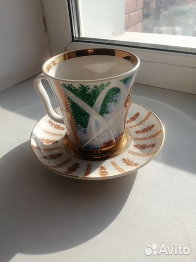 Бокал с блюдцем лфз СССР