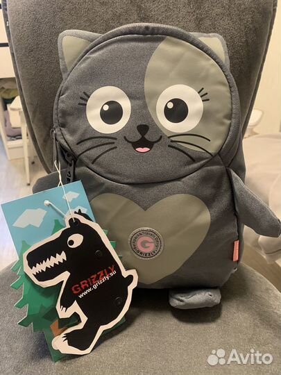 Новый рюкзак дошкольный Gryzzly для девочки