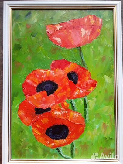 Картина маслом маки