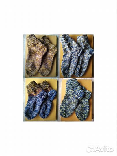Носки вязаные из натуральной шерсти в ассортименте