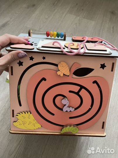 Бизиборд домик со светом большой развивающий