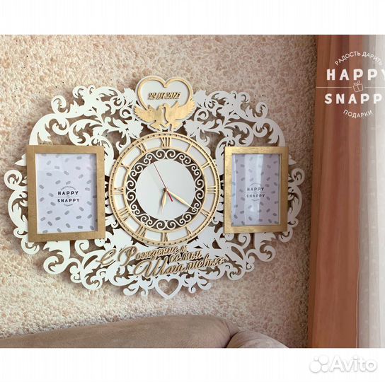 Фоторамка на заказ с часами