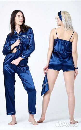Пижама синяя 7 предметов Опт / Розница