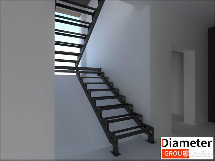 Изящная лестница из металла