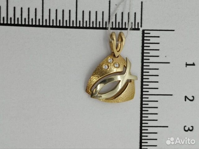 Подвеска с синтетическим камнем Золото