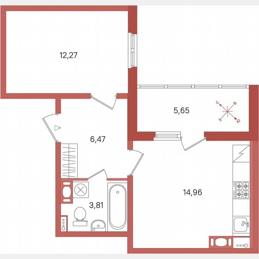 1-к. квартира, 40,3 м², 9/11 эт.