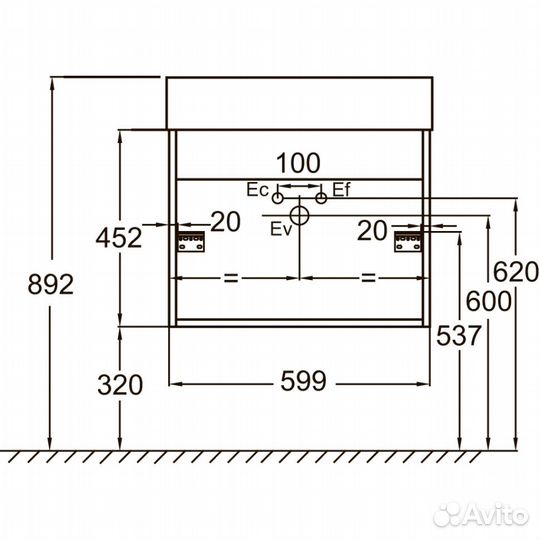 Jacob Delafon EB1666-E75-J5 Тумба под р