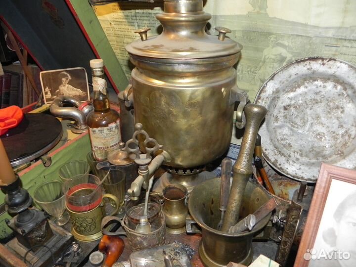 Самовар на дровах старинный