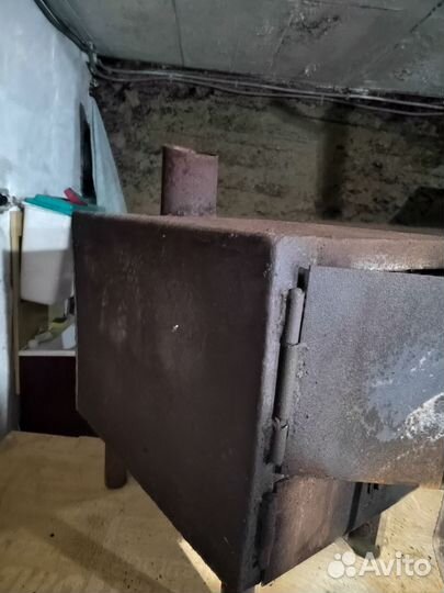 Печка буржуйка в гараж бу