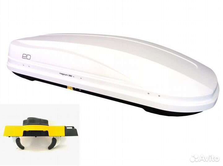 Автомобильный бокс евродеталь магнум 390 белый кар