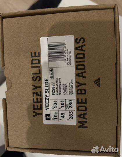 Тапки adidas yeezy slide 45 размера