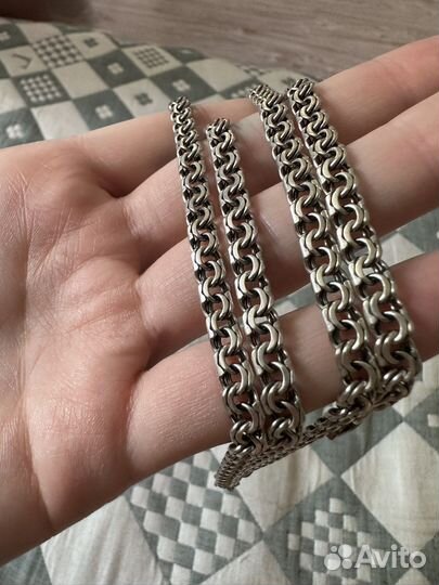 Мужская серебряная цепь