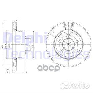 Диск торм Jeep Grand Cherokee bg3533 Delphi
