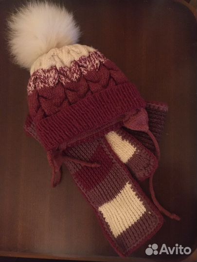 Комплект шапка с шарфом