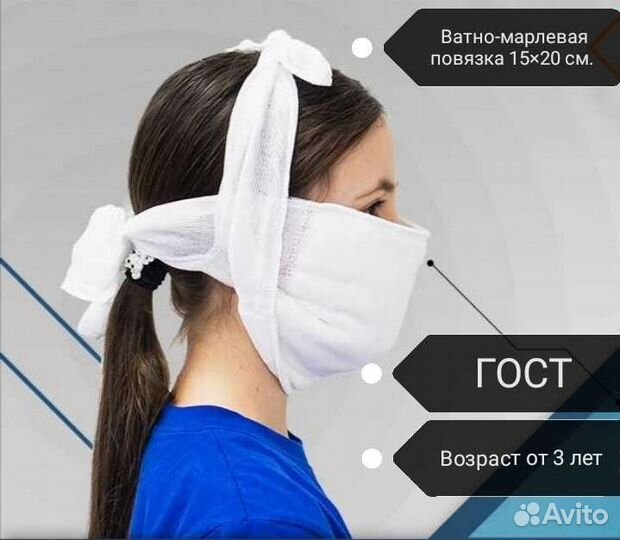 Ватно марлевая повязка