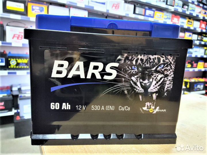 Акб 60Ач Bars прямой (оптимально цена/качество)