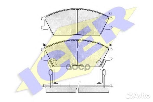 Колодки передние hyundai accent 1.3 1.5 1.6 00