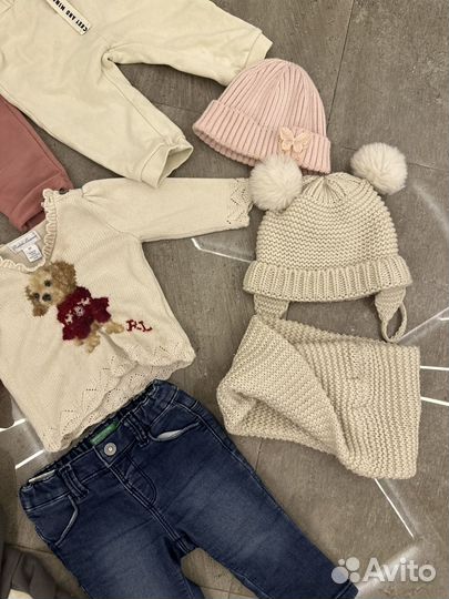 Вещи пакетом для девочки 68-74 zara Ralph lauren