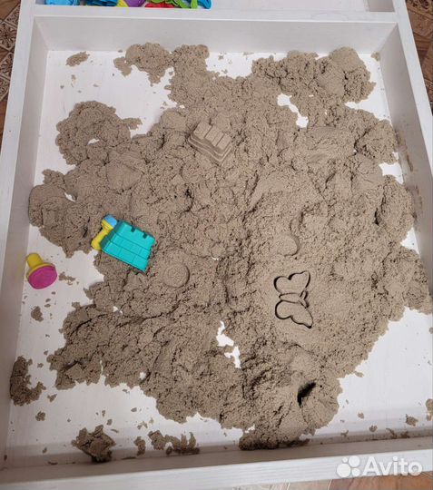 Кинетический песок Kinetic Sand 4,5 кг и формочки