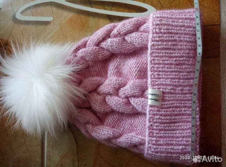 Зимняя шапка для мамы и малыша