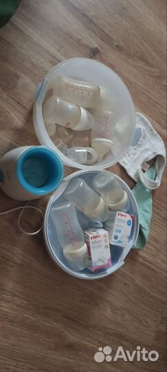 Стерилизатор, подогреватель, бутылочки Pigeon