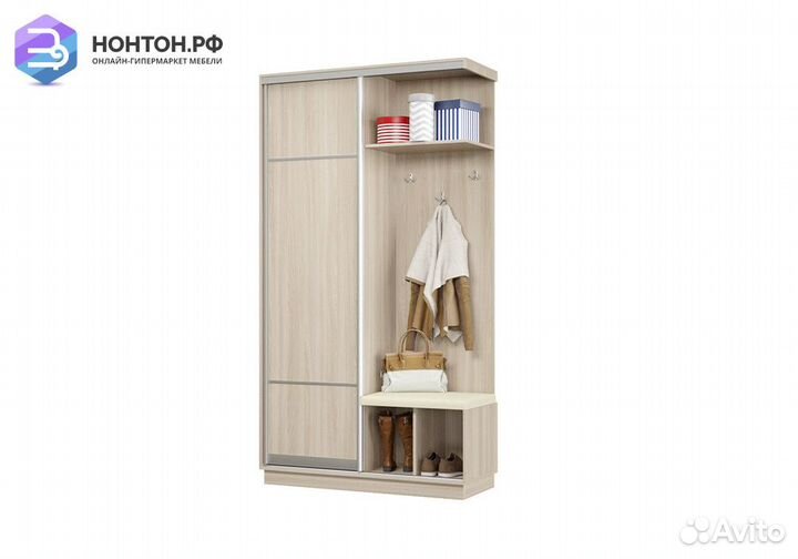 Прихожая-купе Альнаир мини с сиденьем ясень шимо с