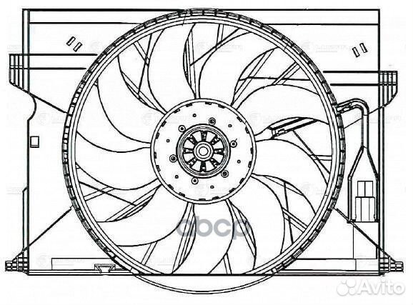 Э/вентилятор охл. для а/м Mercedes-Benz E (W211