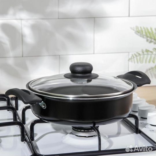 Жаровня-сковорода Consul, 1,5 л, d20 см, стеклянна