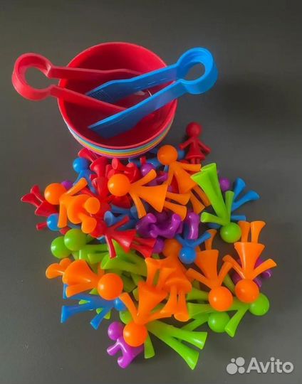 Развивающие игры сортер с пинцетом