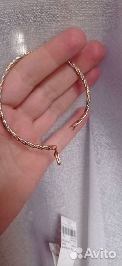 Браслет женский 19 размер серебряный
