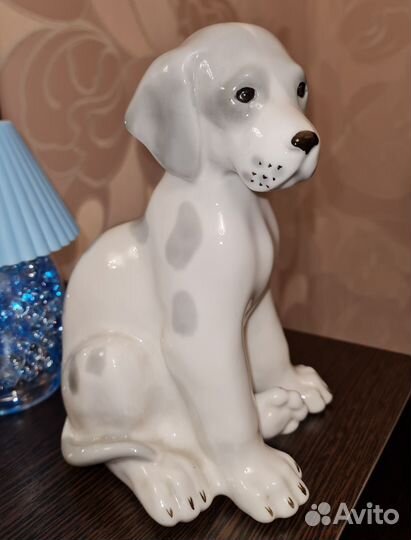 Фарфоровые статуэтки СССР собака, щенок дога