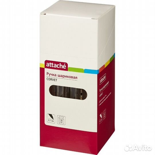 Attache Ручка шариковая Corvet, 0.7 мм, красный цв