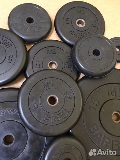 Штанга и разборные гантели