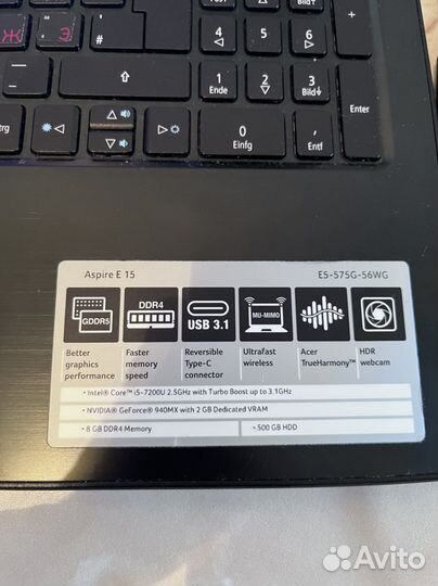 Acer aspire e15/ core i5/ GTX 940MX/ 8GB/ SSD