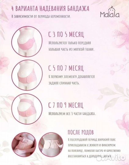 Бандаж для беременных 4 в 1