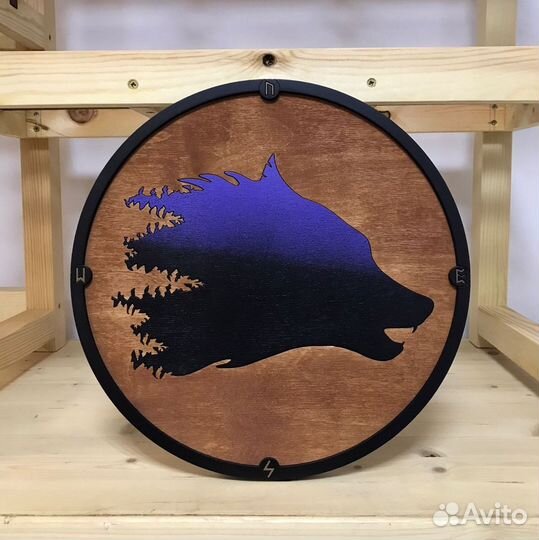 Декоративное панно Night Wolf