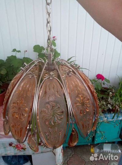 Люстра СССР стекло