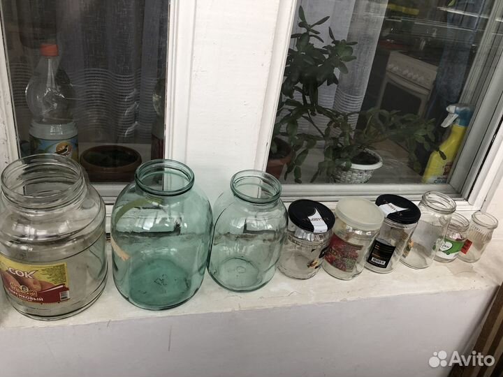 Банки стеклянные 3 л., 2 л., 0,8 л т.д
