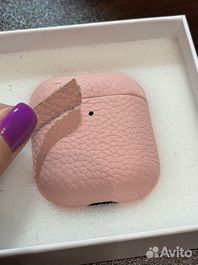 Чехол для airpods 2 из натуральной кожи, новый
