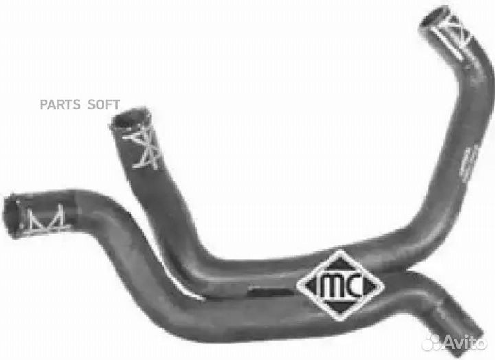 Metalcaucho 09048 шланг отопителя VAG 1.6-1.8 96-1