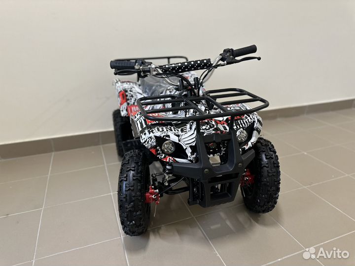 Детский квадроцикл с электростартером grizzly 49cc