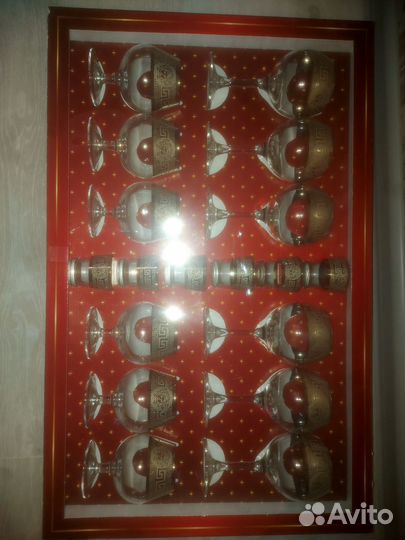 Набор бокалов и рюмок Гусь хрустальный