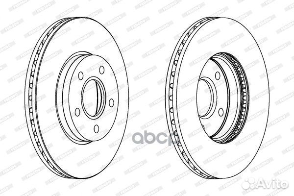 Диски тормозные, комплект DDF1222C Ferodo