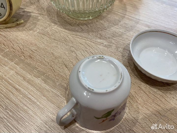 Кружка и блюдечко для кофе СССР