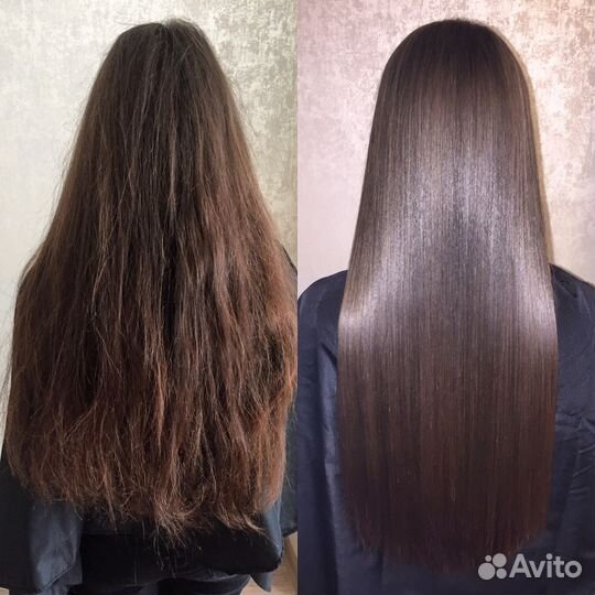 Наращивание волос, кератиновое выпрямление,ботокс