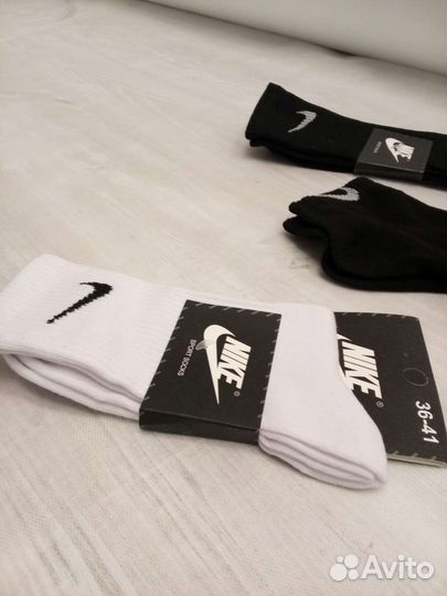 Носки Найк мужские и женские короткие высокие