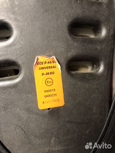 Автокресло от 9 кг до 36