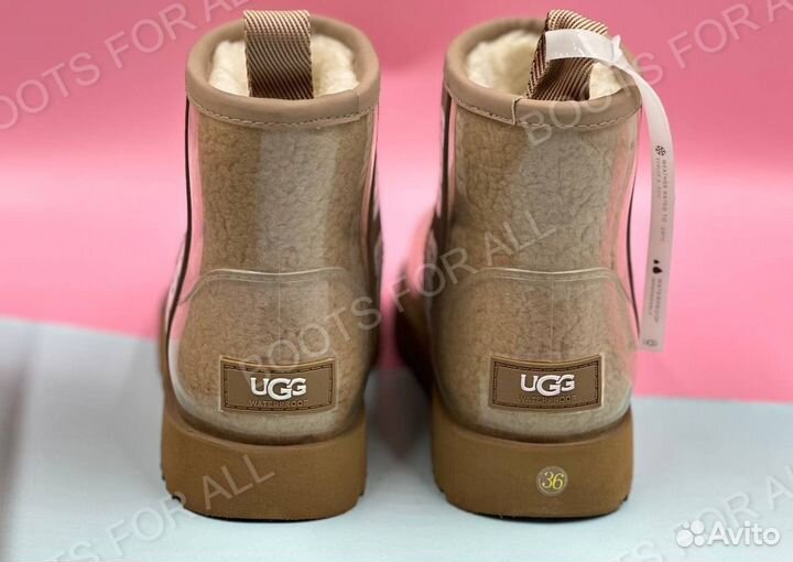 UGG силиконовые рыжие угги Classic Clear Mini