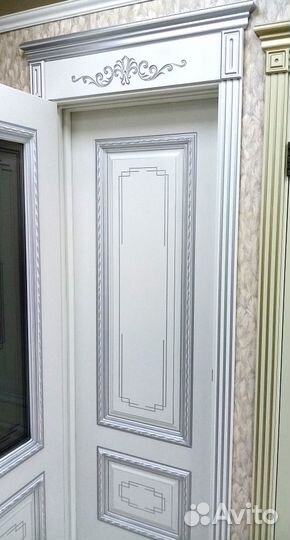 Дверь межкомнатная «Дуэт-2 Шейл» Эмаль Белая