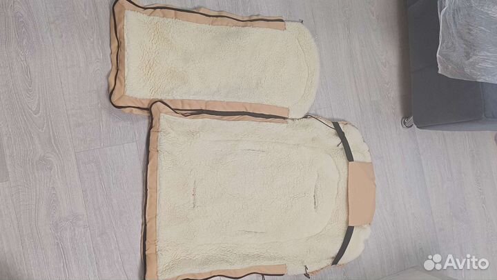 Меховой конверт в коляску, санки овчина